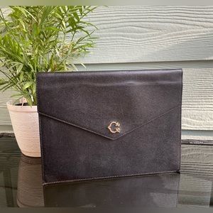 C. Wonder Black Leather Tablet Case/Clutch